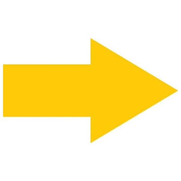 Accuform MAGNETIC SHAPES ARROWS 1 12 X 2 12 MRB417MGYL MRB417MGYL - main